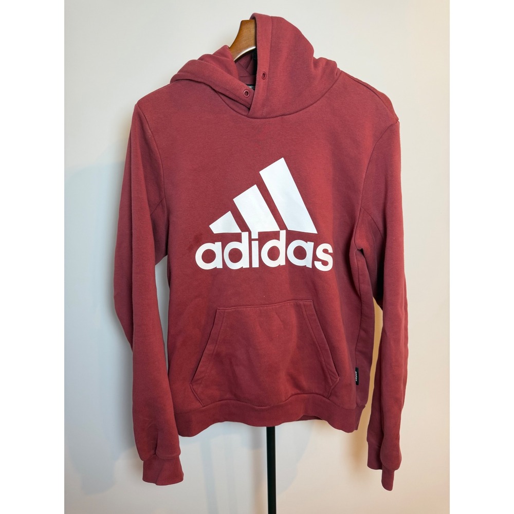 Adidas Womens GameDay Pullover Hoodie Maroon Burgundy White Logo Size S
